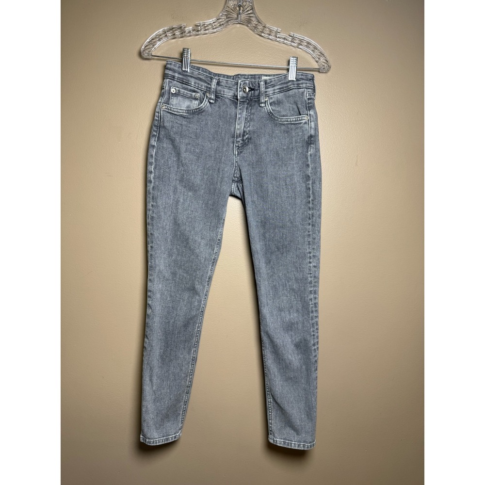 Rag & Bone Colby Grey Skinny Jeans Faded Denim Stretch Size 25 WDD22F2651CGCB